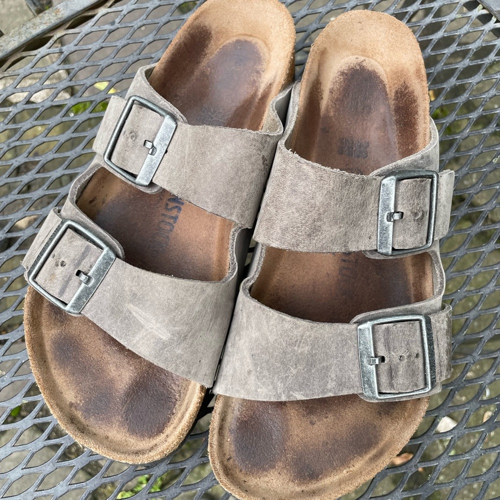 Birkenstock Gray Suede Sandals
